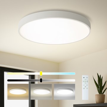 Brilagi - Luminária de tecto LED dimerizável POOL SMART LED/100W/230V 3000-6000K diâmetro 80 cm Wi-Fi Tuya branca + controlo remoto