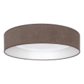 Brilagi - Luminária de tecto LED dimerizável VELVET SMARTIX LED/24W/230V 3000-6000K Ø 45 cm castanha Wi-Fi Tuya Beacon + controlo remoto