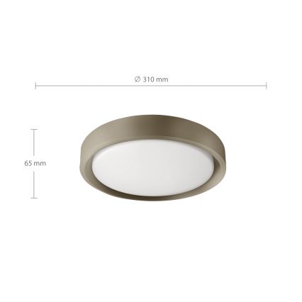 Brilagi - Luminária de tecto LED MATTEO LED/24W/230V, diâmetro 31 cm, taupe