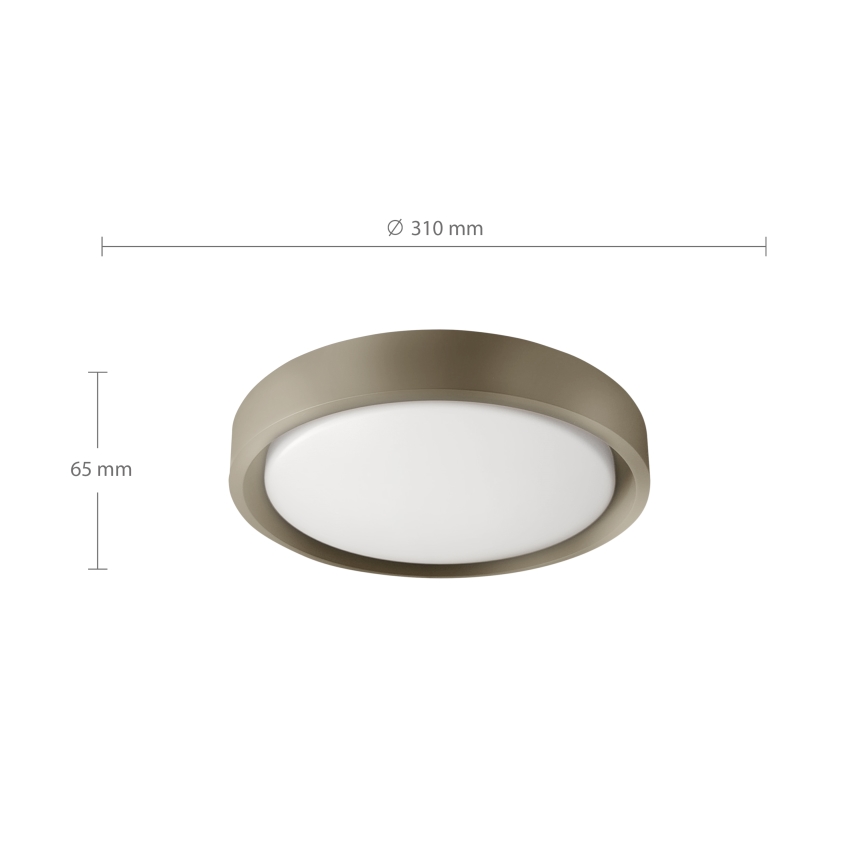 Brilagi - Luminária de tecto LED MATTEO LED/24W/230V, diâmetro 31 cm, taupe
