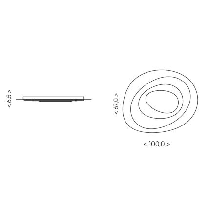 BRILAGI - Luminária de teto LED regulável MODERN MAXI LED/105W/230V 3000-6000K 83,5x100 cm + controlo remoto