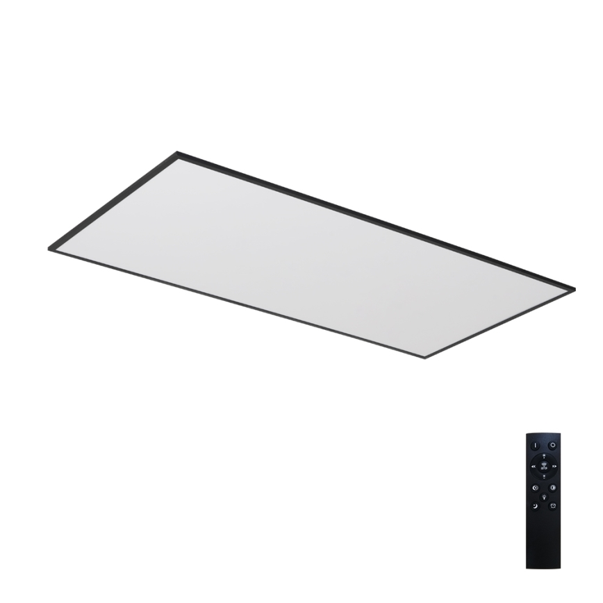 Brilagi - Luminária de teto LED dimerizável SLIMFRAME LED/80W/230V 120x60 cm 3000-6000K preta + controlo remoto