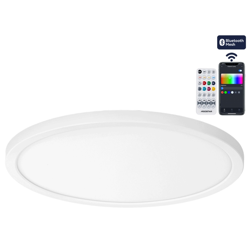 Brilagi - Candeeiro de tecto LED RGBW dimerizável VIBE LED/24W/230V 3000-6500K Ø 26 cm branco + controlo remoto