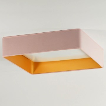 Brilagi - Luminária de tecto LED VELVET SQUARE LED/24W/230V, 43x43 cm, rosa