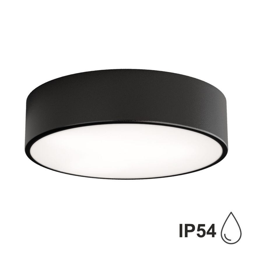 Brilagi - Candeeiro de tecto para casa de banho LED RGBW regulável CLARE 2xE27/9W/230V 2700-6500K Ø 30 cm IP54 Wi-Fi preto