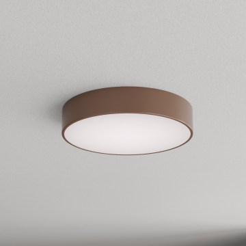Brilagi - Luminária de tecto para casa de banho com sensor de movimento e sensor crepuscular CLARE 3xE27/24W/230V Ø 40 cm castanho IP54