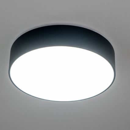 Brilagi - Luminária de tecto para casa de banho POOL 4xE27/15W/230V Ø 50 cm IP54 preta