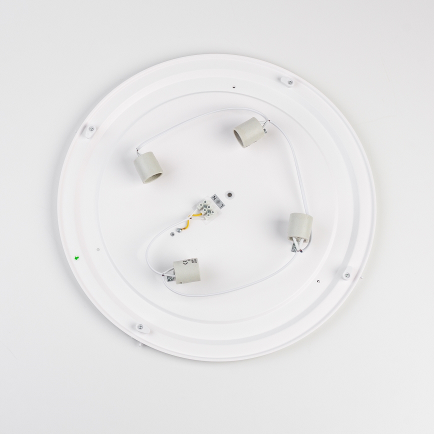 Brilagi - Luminária de tecto para casa de banho POOL 4xE27/15W/230V Ø 50 cm IP54 preta