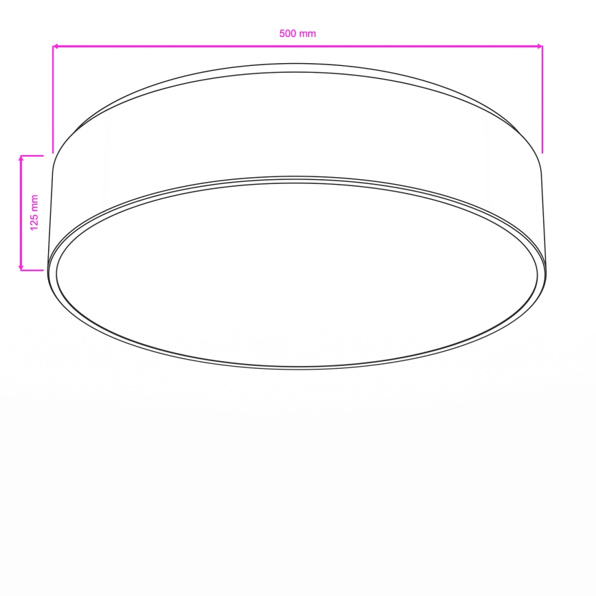 Brilagi - Luminária de tecto para casa de banho POOL 4xE27/15W/230V Ø 50 cm IP54 preta