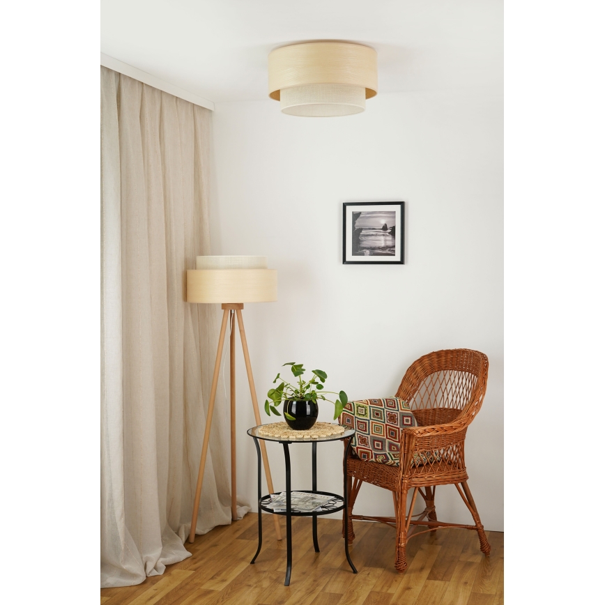 Brilagi - Luminária de teto ARIZONA BOHO 1xE27/15W/230V diâmetro 45 cm bege