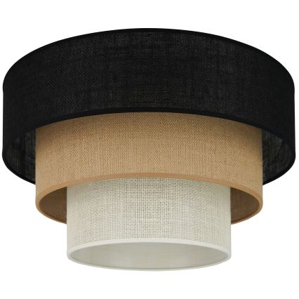 Brilagi - Luminária de teto ASPEN LUNETA 1xE27/15W/230V diâmetro 45 cm preto/bege/creme