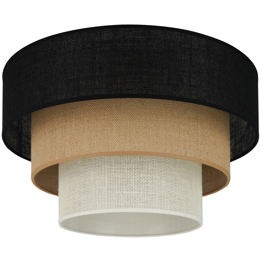 Brilagi - Luminária de teto ASPEN LUNETA 1xE27/15W/230V diâmetro 45 cm preto/bege/creme
