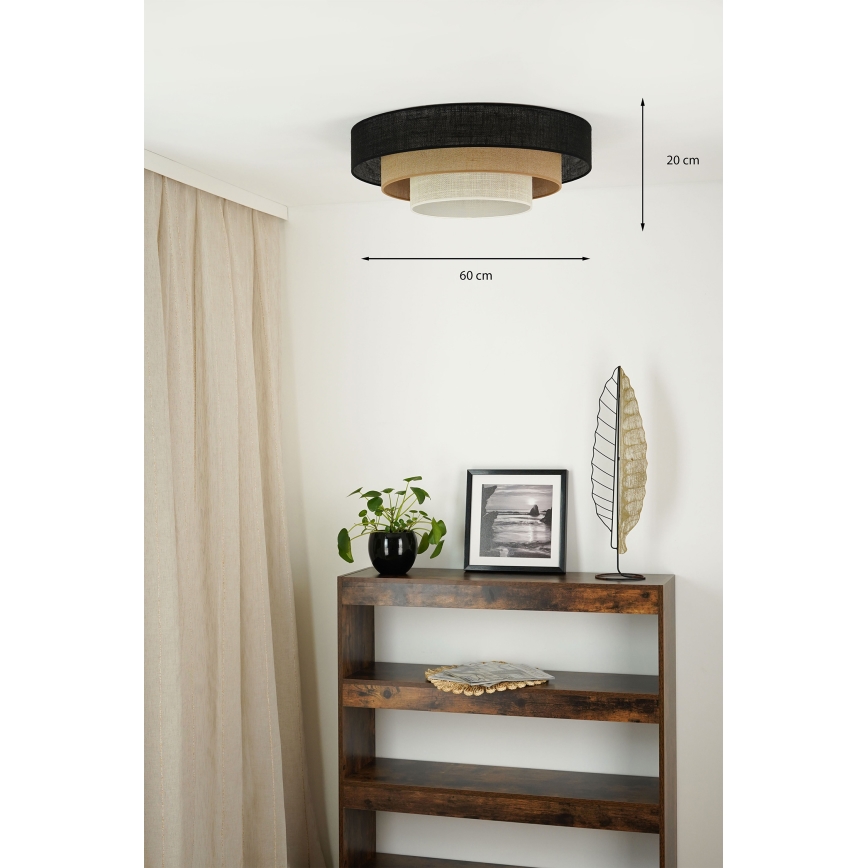 Brilagi - Luminária de teto ASPEN LUNETA LED/12W/230V diâmetro 60 cm 3000K/4000K/6400K preto/bege/crème