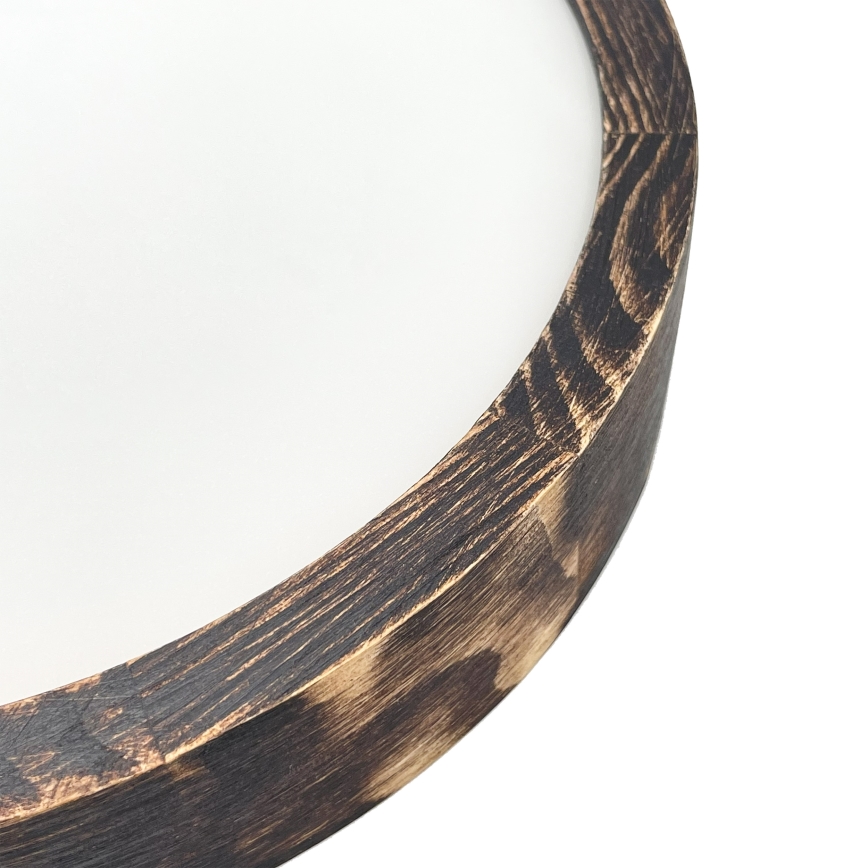 Brilagi - Luminária de teto CARVALHO SLIM SMOKEY 1xE27/60W/230V, acabamento em carvalho, Ø 27,5 cm