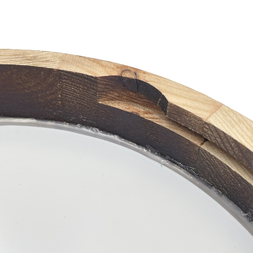 Brilagi - Luminária de teto CARVALHO SLIM SMOKEY 1xE27/60W/230V, acabamento em carvalho, Ø 27,5 cm