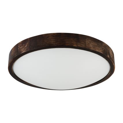 Brilagi - Luminária de teto CARVALHO SLIM SMOKEY 2xE27/60W/230V carvalho Ø 37,5 cm