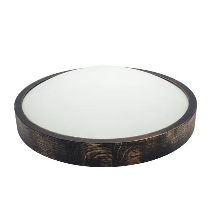 Brilagi - Luminária de teto CARVALHO SLIM SMOKEY 2xE27/60W/230V carvalho Ø 37,5 cm