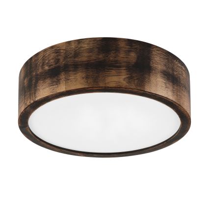 Brilagi - Luminária de teto CARVALHO SMOKEY 1xE27/60W/230V, carvalho, diâmetro 27,5 cm