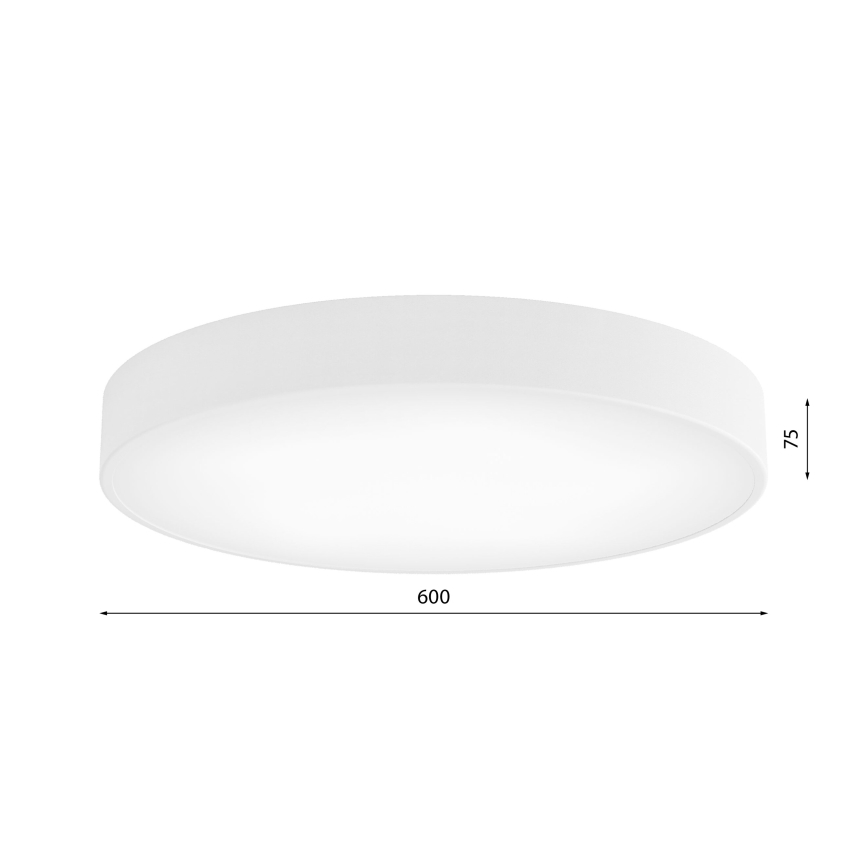 Brilagi - Luminária de teto com sensor CLARE, 5x soquetes E27, 40W/230V, diâmetro 60 cm, branca
