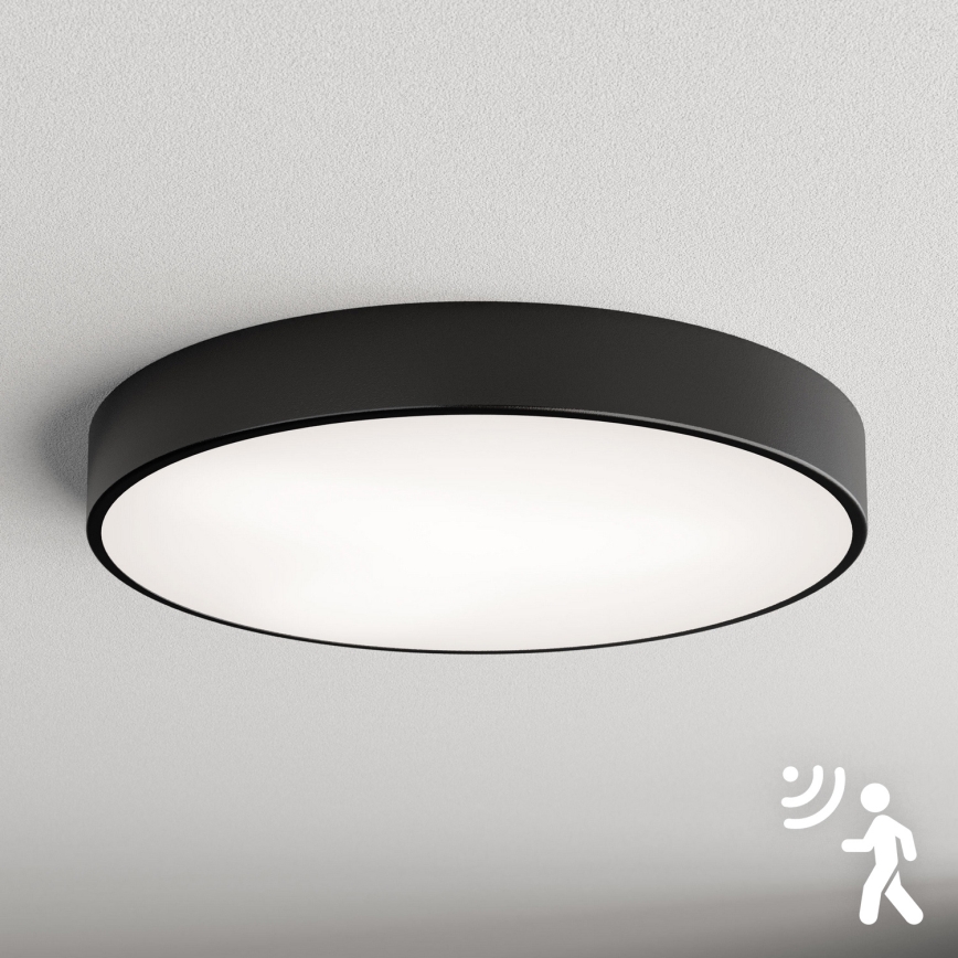 Brilagi - Luminária de teto com sensor CLARE 5xE27/24W/230V Ø 60 cm preta