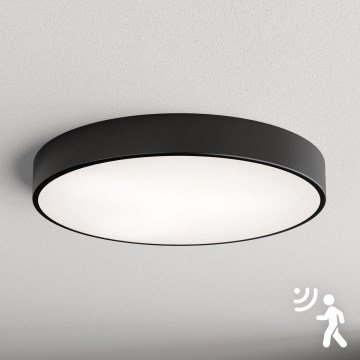 Brilagi - Luminária de teto com sensor CLARE 5xE27/40W/230V Ø 60 cm preta