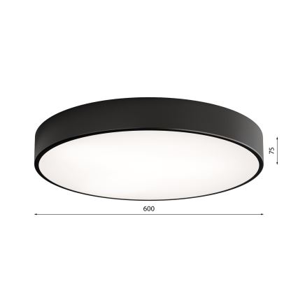 Brilagi - Luminária de teto com sensor CLARE 5xE27/40W/230V Ø 60 cm preta