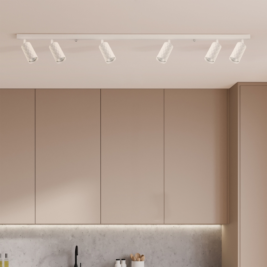Brilagi - Luminária de teto com spots SELE DIAMANT 6xGU10/30W/230V branca