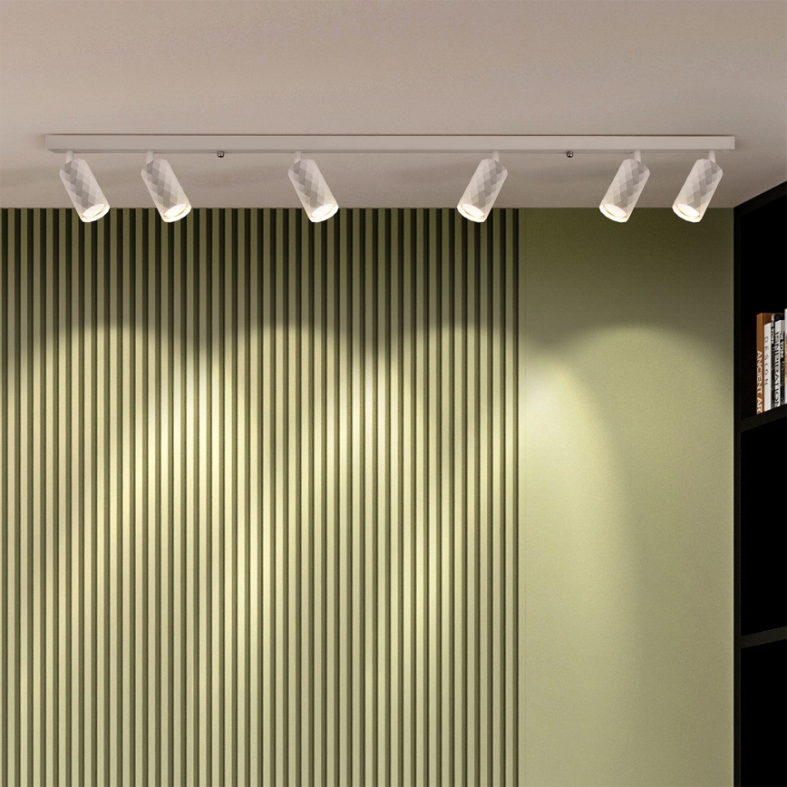 Brilagi - Luminária de teto com spots SELE DIAMANT 6xGU10/30W/230V branca