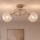 Brilagi - Luminária de teto de superfície STELLA 2xE27/60W/230V bege/dourado
