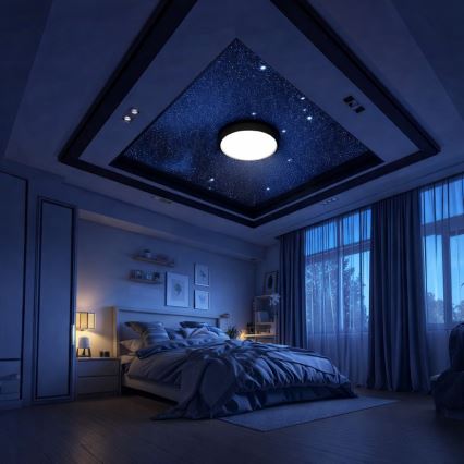 Brilagi - Luminária de teto LED RGBW regulável VIBE LED/36W/230V 3000-6500K Ø 40 cm preta + comando à distância