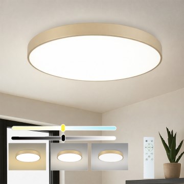Brilagi - Luminária de teto dimerizável POOL SMART LED/100W/230V 3000-6000K 80 cm bege Wi-Fi Tuya + controle remoto