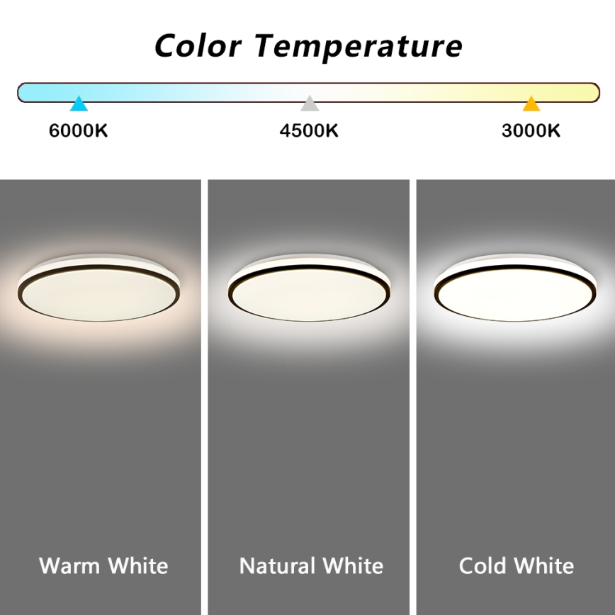 Brilagi - Luminária de teto LED dimerizável SMART LED/36W/230V Ø 48 cm 3000-6000K Wi-Fi Tuya Beacon + controle remoto