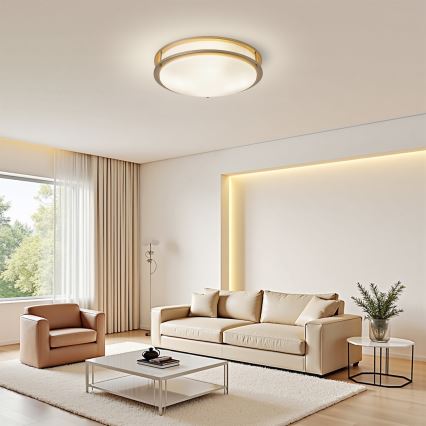Brilagi - Luminária de teto ELARO 4xE27/40W/230V Ø 41 cm dourada