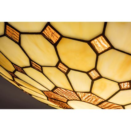 Brilagi - Luminária de teto em vitral estilo Tiffany DORAN 2xE27/60W/230V