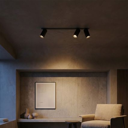 Brilagi - Luminária de teto embutida SELE 3xGU10/30W/230V preta
