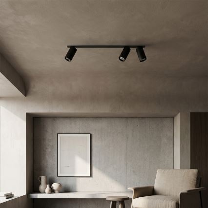 Brilagi - Luminária de teto embutida SELE 3xGU10/30W/230V preta