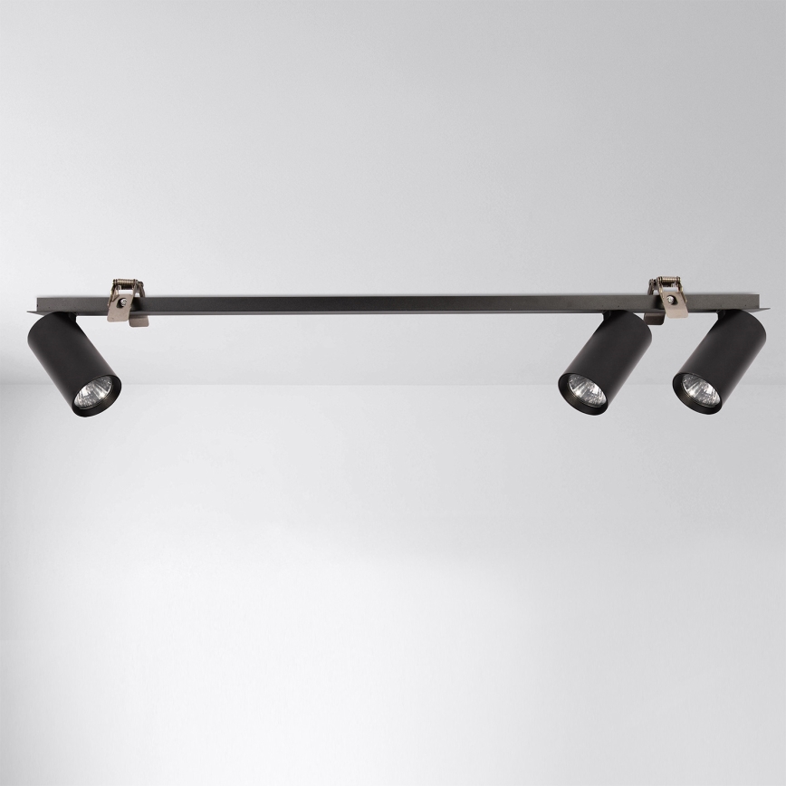 Brilagi - Luminária de teto embutida SELE 3xGU10/30W/230V preta