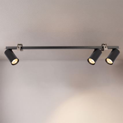 Brilagi - Luminária de teto embutida SELE 3xGU10/30W/230V preta