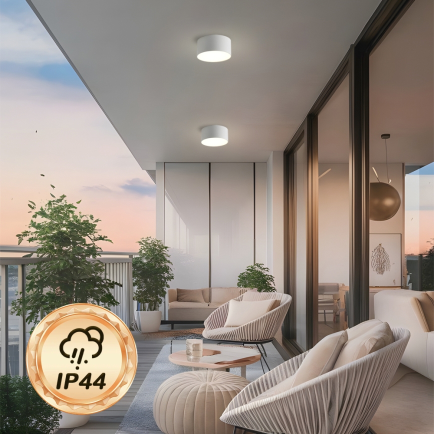 BRILAGI - Luminária de teto exterior LED FORIS LED/14W/230V Ø 12 cm branca IP44