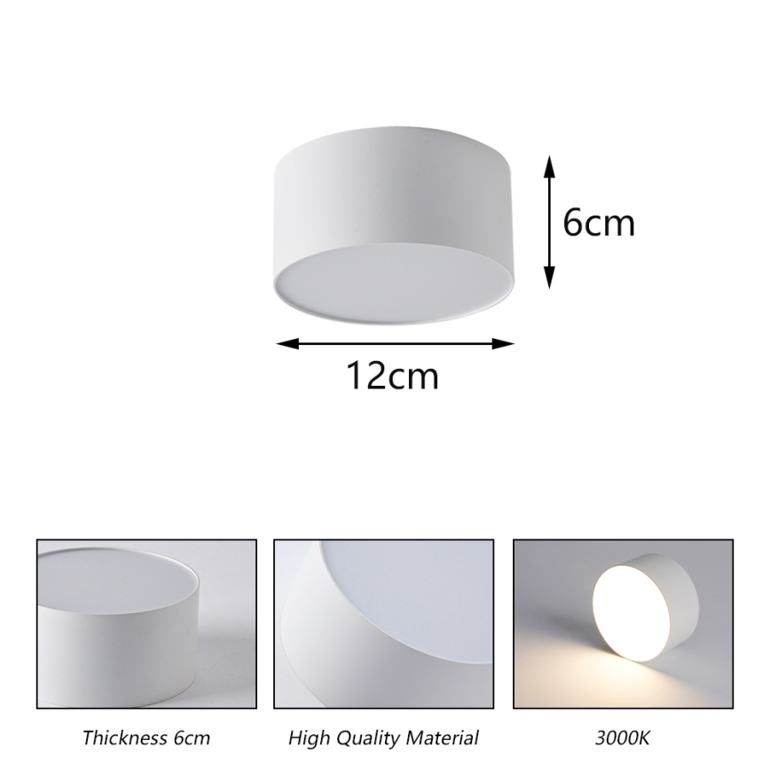 BRILAGI - Luminária de teto exterior LED FORIS LED/14W/230V Ø 12 cm branca IP44