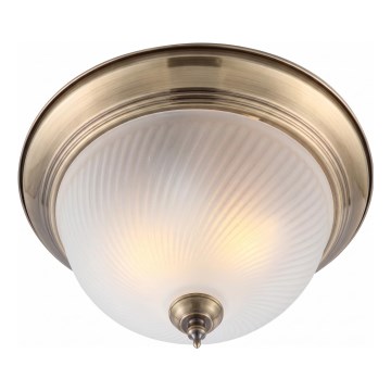 Brilagi - Luminária de teto FRESCO 2xE27/40W/230V, Ø 28 cm, latão