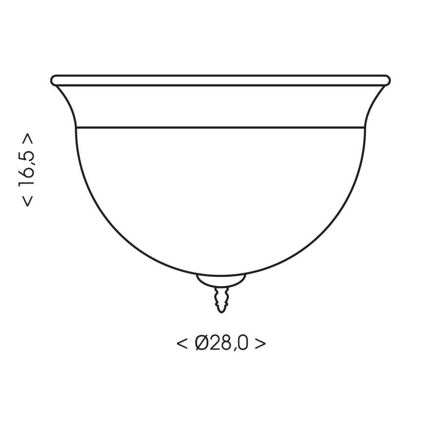Brilagi - Luminária de teto FRESCO 2xE27/40W/230V, Ø 28 cm, latão