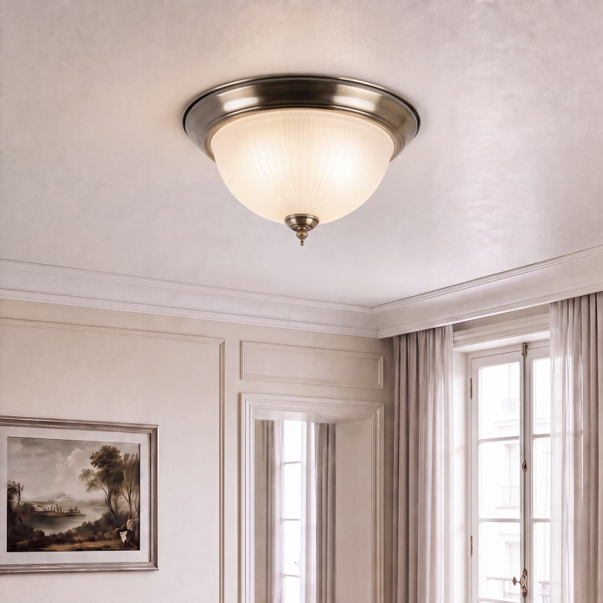 BRILAGI - Luminária de teto FRESCO 2xE27/40W/230V Ø 28 cm latão