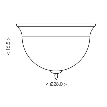 Brilagi - Luminária de teto FRESCO 2xE27/40W/230V Ø 28 cm latão