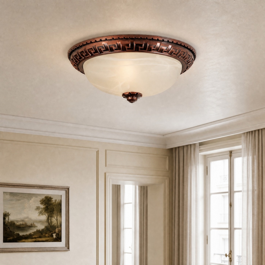 Brilagi - Luminária de teto FRESCO 2xE27/40W/230V Ø 30 cm cobre