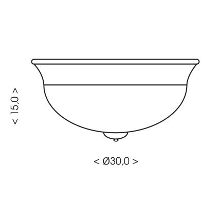 Brilagi - Luminária de teto FRESCO 2xE27/40W/230V Ø 30 cm cobre