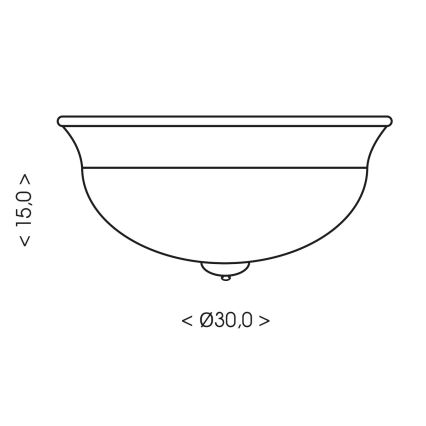 Brilagi - Luminária de teto FRESCO 2xE27/40W/230V Ø 30 cm dourada