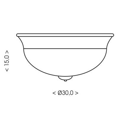 Brilagi - Luminária de teto FRESCO 2xE27/40W/230V Ø 30 cm dourada