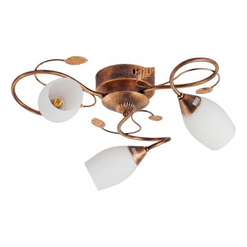 BRILAGI - Luminária de teto GRACE 3xE27/40W/230V diâmetro 53 cm pátina/cobre