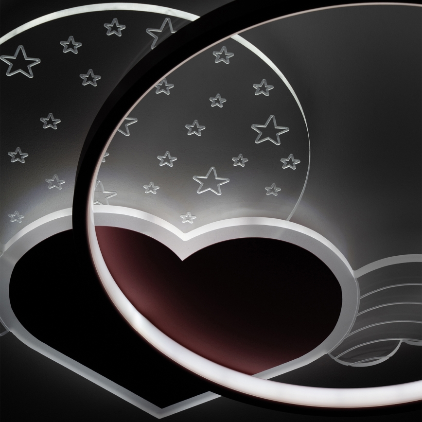 Brilagi - Luminária de teto infantil LOVE LED/48W/230V 3000/4500/6000K rosa